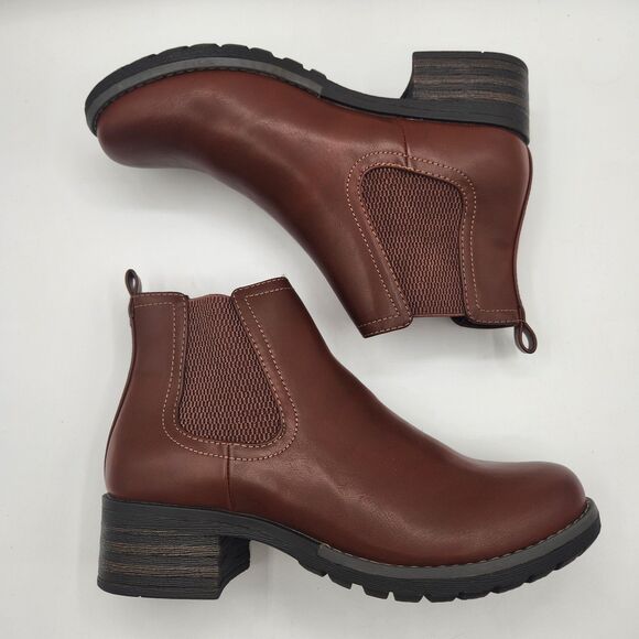 Eastland Womens 9.5M Jasmine Ankle Booties Brown Faux Leather Pull On Casual - Picture 10 of 16